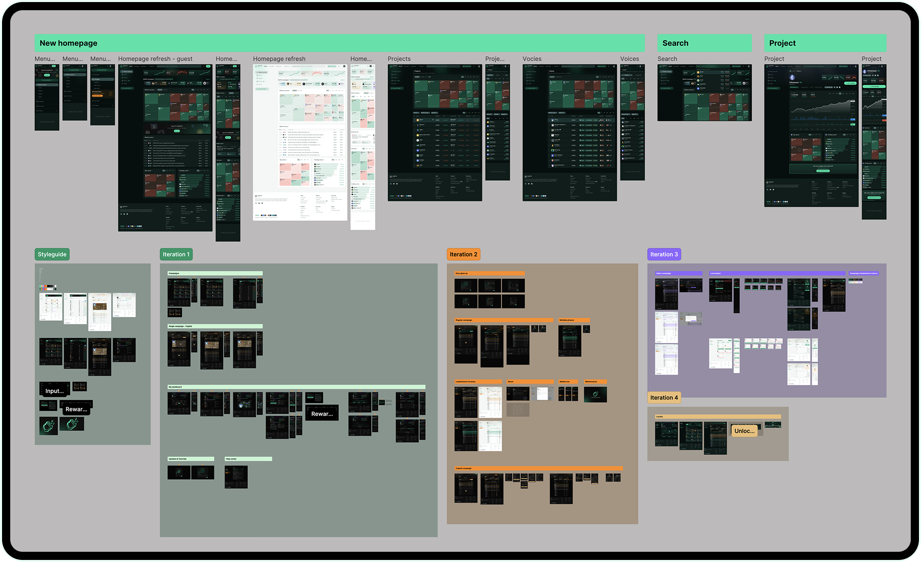Figma iterations and handoff